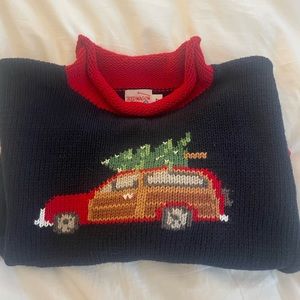 Kids Red Wagon Holiday Sweater-Sz 7